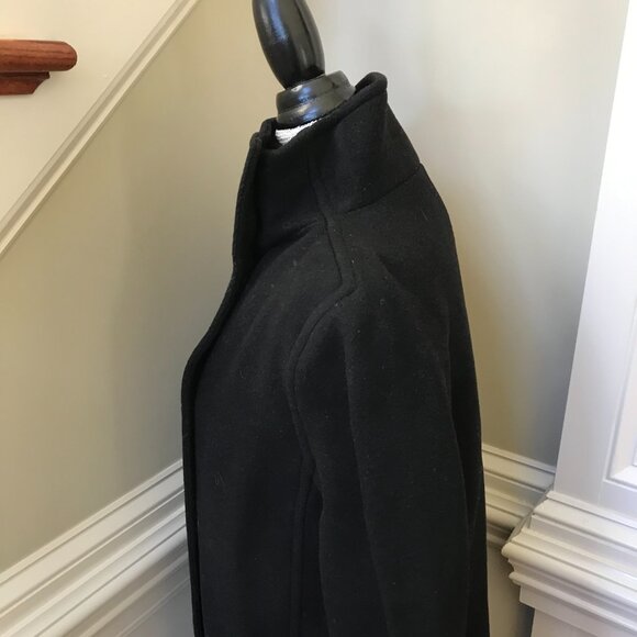 NWT JCREW Long Villa Cocoon Coat Womens 4 Black Italian Stadium Cloth Wool BV650 - Picture 10 of 12